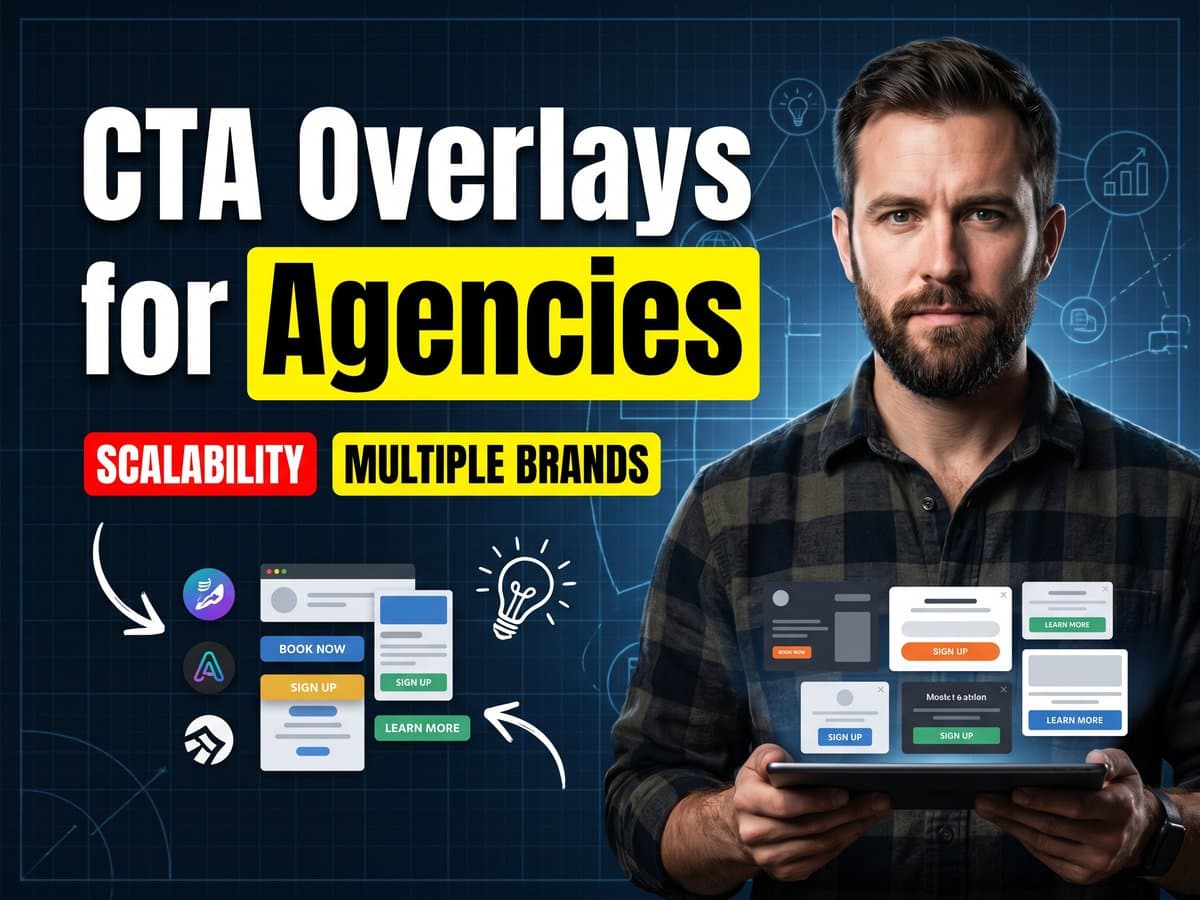 CTA overlays for marketing agencies managing multiple clients